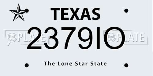 2379IO Texas License Plate