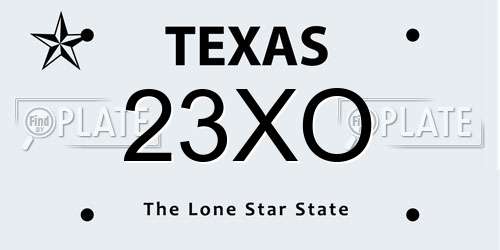 23XO Texas License Plate