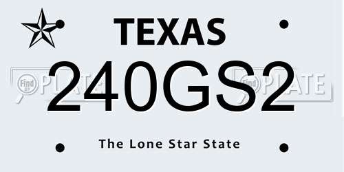 240GS2 Texas License Plate