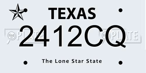 2412CQ Texas License Plate