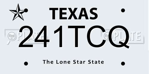 241TCQ Texas License Plate