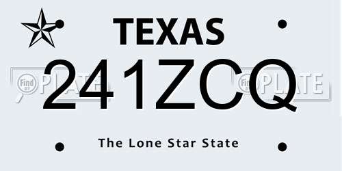 241ZCQ Texas License Plate