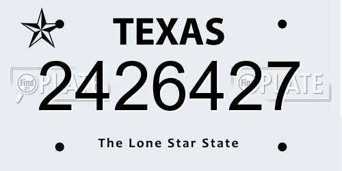 2426427 Texas License Plate
