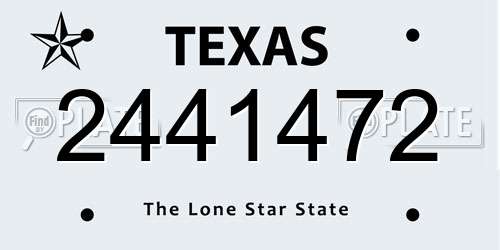 2441472 Texas License Plate
