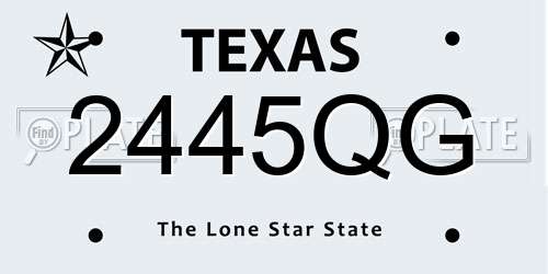 2445QG Texas License Plate