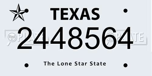 2448564 Texas License Plate