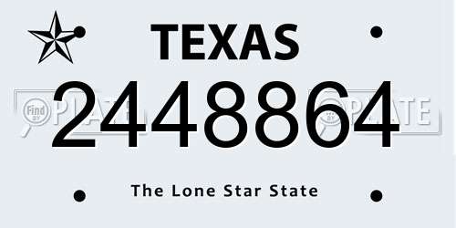 2448864 Texas License Plate