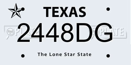 2448DG Texas License Plate