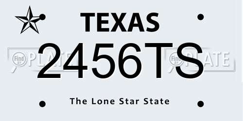 2456TS Texas License Plate