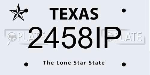 2458IP Texas License Plate