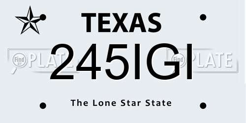 245IGI Texas License Plate