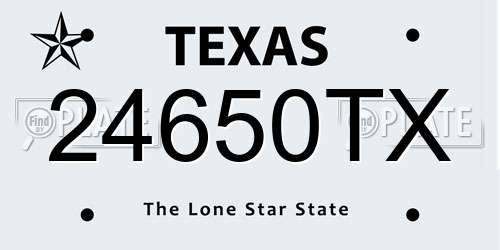 24650TX Texas License Plate