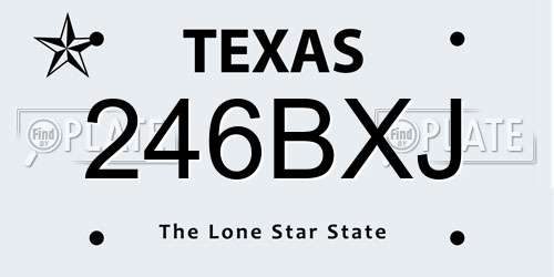 246BXJ Texas License Plate