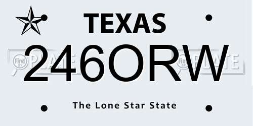 246ORW Texas License Plate
