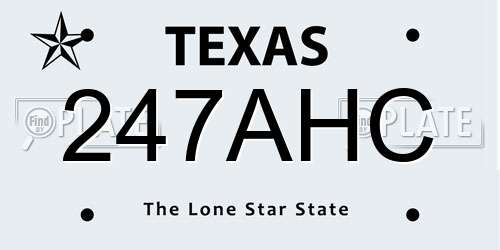247AHC Texas License Plate
