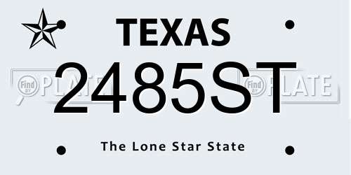 2485ST Texas License Plate
