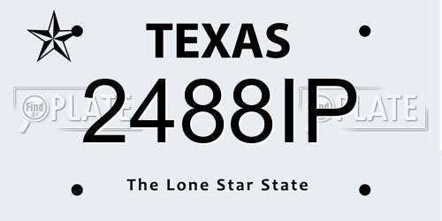 2488IP Texas License Plate