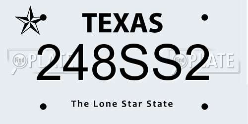248SS2 Texas License Plate
