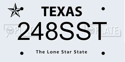 248SST Texas License Plate