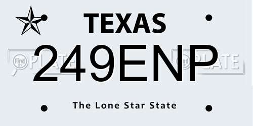 249ENP Texas License Plate