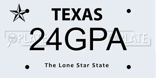 24GPA Texas License Plate