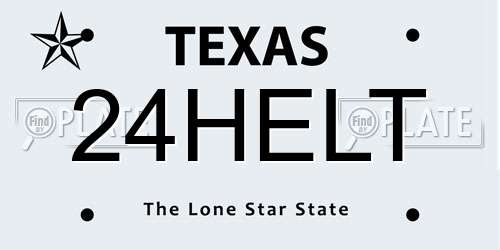 24HELT Texas License Plate