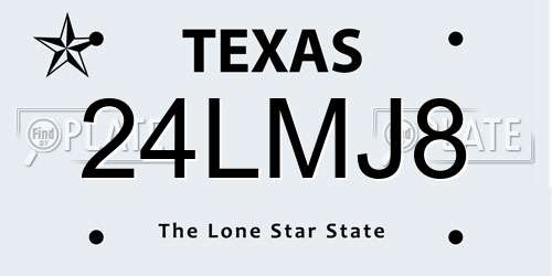 24LMJ8 Texas License Plate