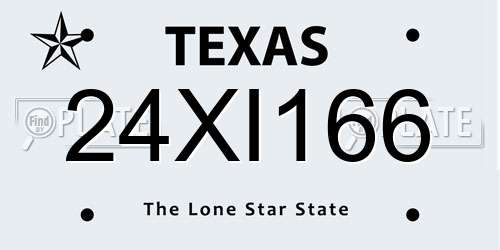 24XI166 Texas License Plate