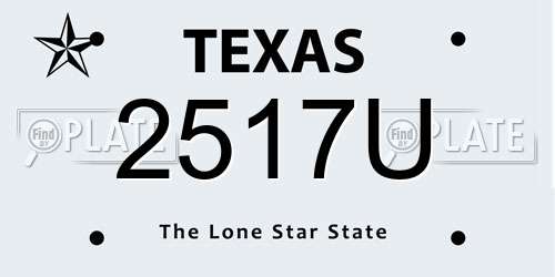 2517U Texas License Plate