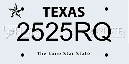 2525RQ Texas License Plate