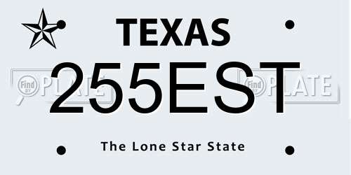 255EST Texas License Plate