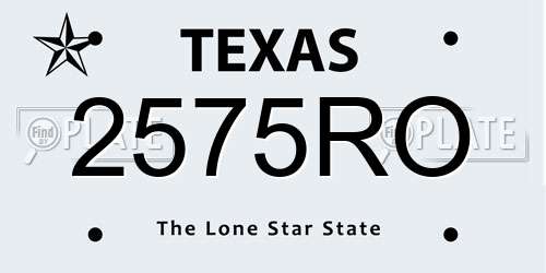 2575RO Texas License Plate