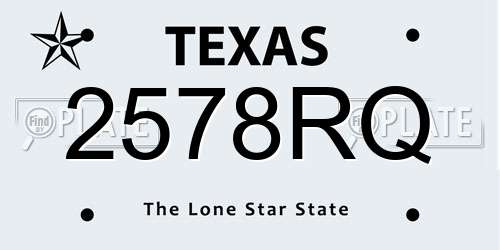 2578RQ Texas License Plate
