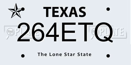 264ETQ Texas License Plate