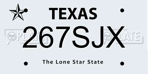 267SJX Texas License Plate