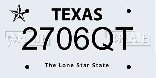 2706QT Texas License Plate