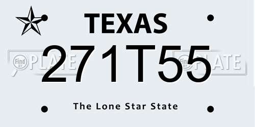 271T55 Texas License Plate
