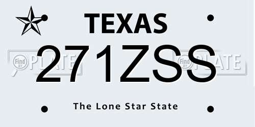 271ZSS Texas License Plate