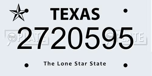 2720595 Texas License Plate