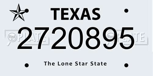 2720895 Texas License Plate