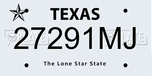 27291MJ Texas License Plate