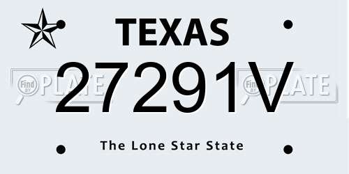 27291V Texas License Plate