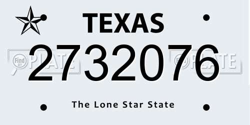 2732076 Texas License Plate