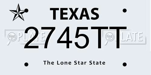 2745TT Texas License Plate