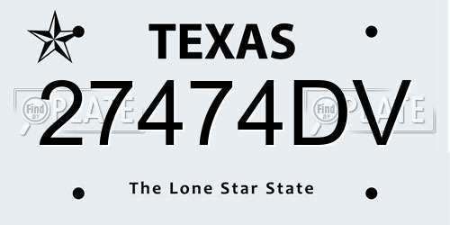 27474DV Texas License Plate