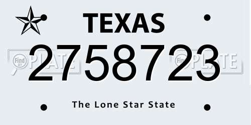 2758723 Texas License Plate