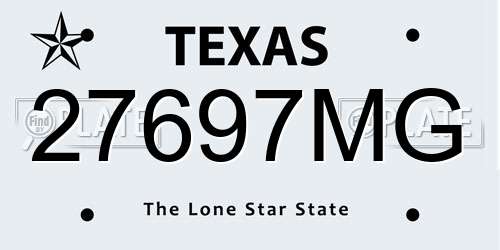27697MG Texas License Plate
