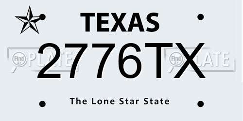 2776TX Texas License Plate