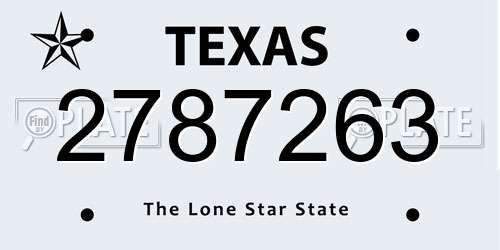 2787263 Texas License Plate