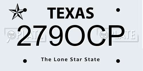 279OCP Texas License Plate
